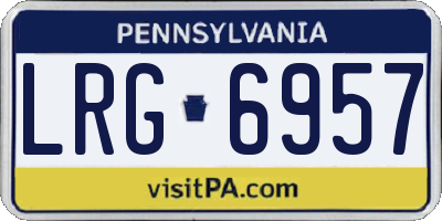 PA license plate LRG6957