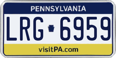 PA license plate LRG6959