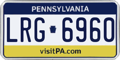 PA license plate LRG6960