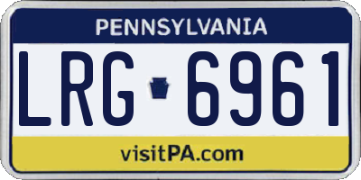 PA license plate LRG6961
