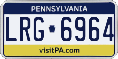 PA license plate LRG6964