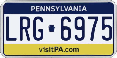 PA license plate LRG6975