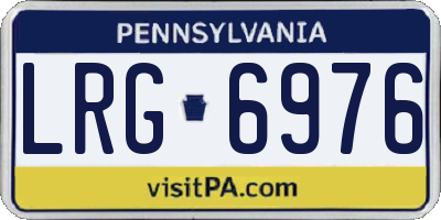 PA license plate LRG6976