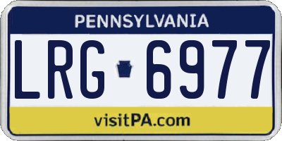 PA license plate LRG6977