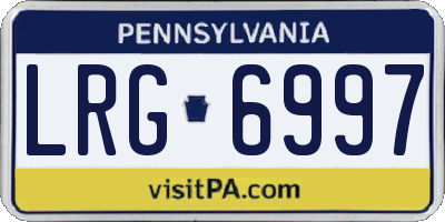 PA license plate LRG6997