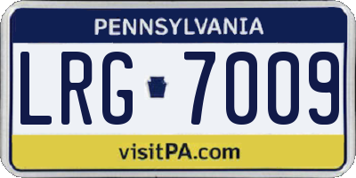 PA license plate LRG7009