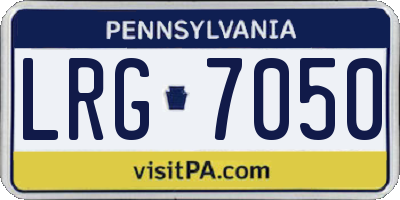 PA license plate LRG7050