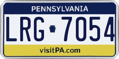 PA license plate LRG7054