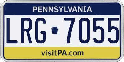 PA license plate LRG7055