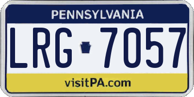 PA license plate LRG7057
