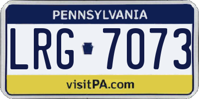 PA license plate LRG7073
