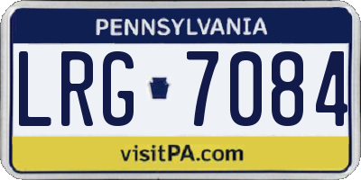 PA license plate LRG7084