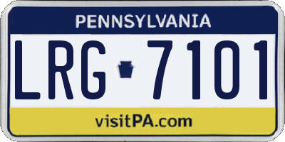 PA license plate LRG7101