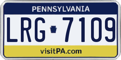 PA license plate LRG7109