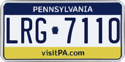 PA license plate LRG7110