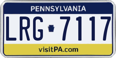 PA license plate LRG7117