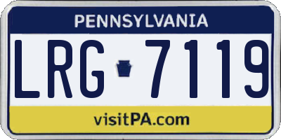 PA license plate LRG7119