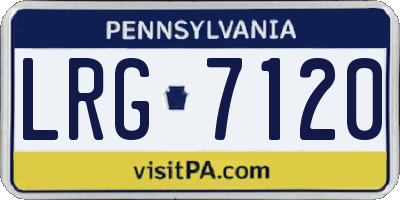 PA license plate LRG7120