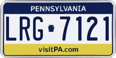 PA license plate LRG7121