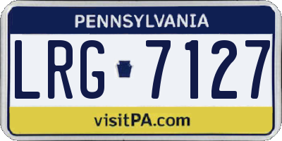 PA license plate LRG7127