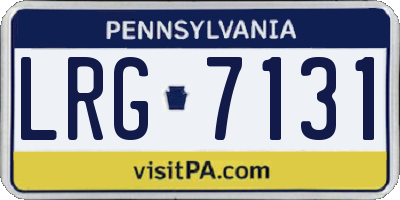 PA license plate LRG7131