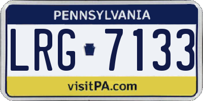PA license plate LRG7133