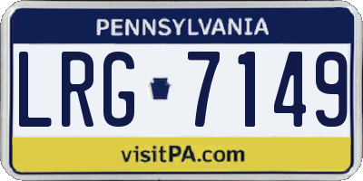 PA license plate LRG7149