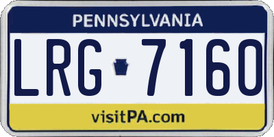 PA license plate LRG7160