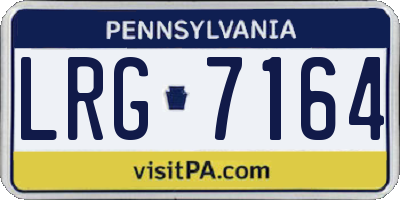 PA license plate LRG7164