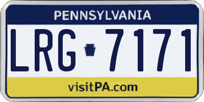PA license plate LRG7171