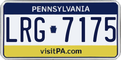 PA license plate LRG7175
