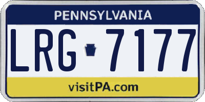 PA license plate LRG7177
