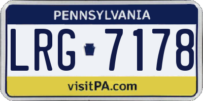 PA license plate LRG7178