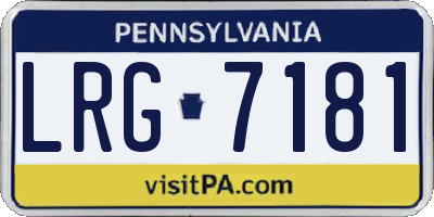 PA license plate LRG7181