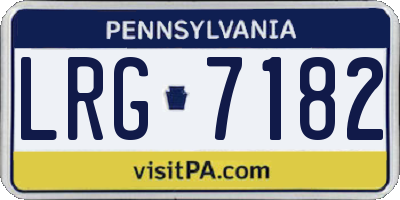 PA license plate LRG7182