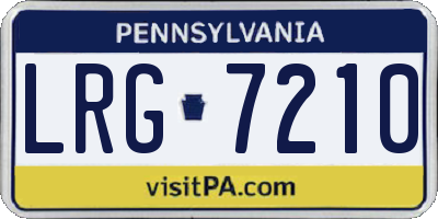 PA license plate LRG7210