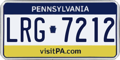 PA license plate LRG7212