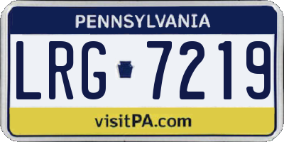 PA license plate LRG7219