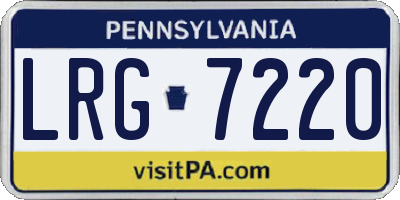 PA license plate LRG7220