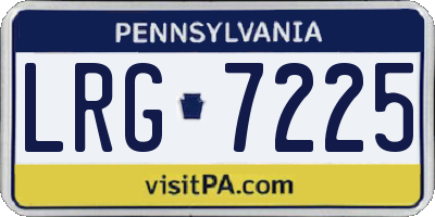 PA license plate LRG7225