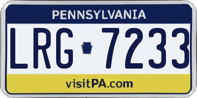 PA license plate LRG7233