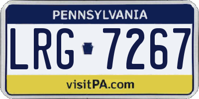 PA license plate LRG7267
