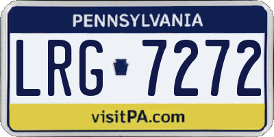 PA license plate LRG7272