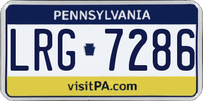PA license plate LRG7286