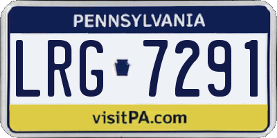 PA license plate LRG7291