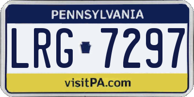 PA license plate LRG7297