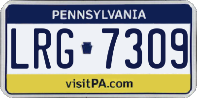 PA license plate LRG7309