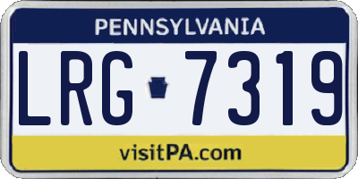 PA license plate LRG7319