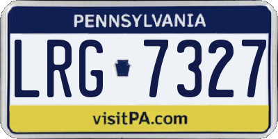 PA license plate LRG7327
