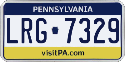 PA license plate LRG7329